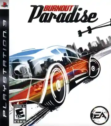 Burnout Paradise (USA) (En,Ja,Fr,De,Es,It) (v1.50) (Update) box cover front